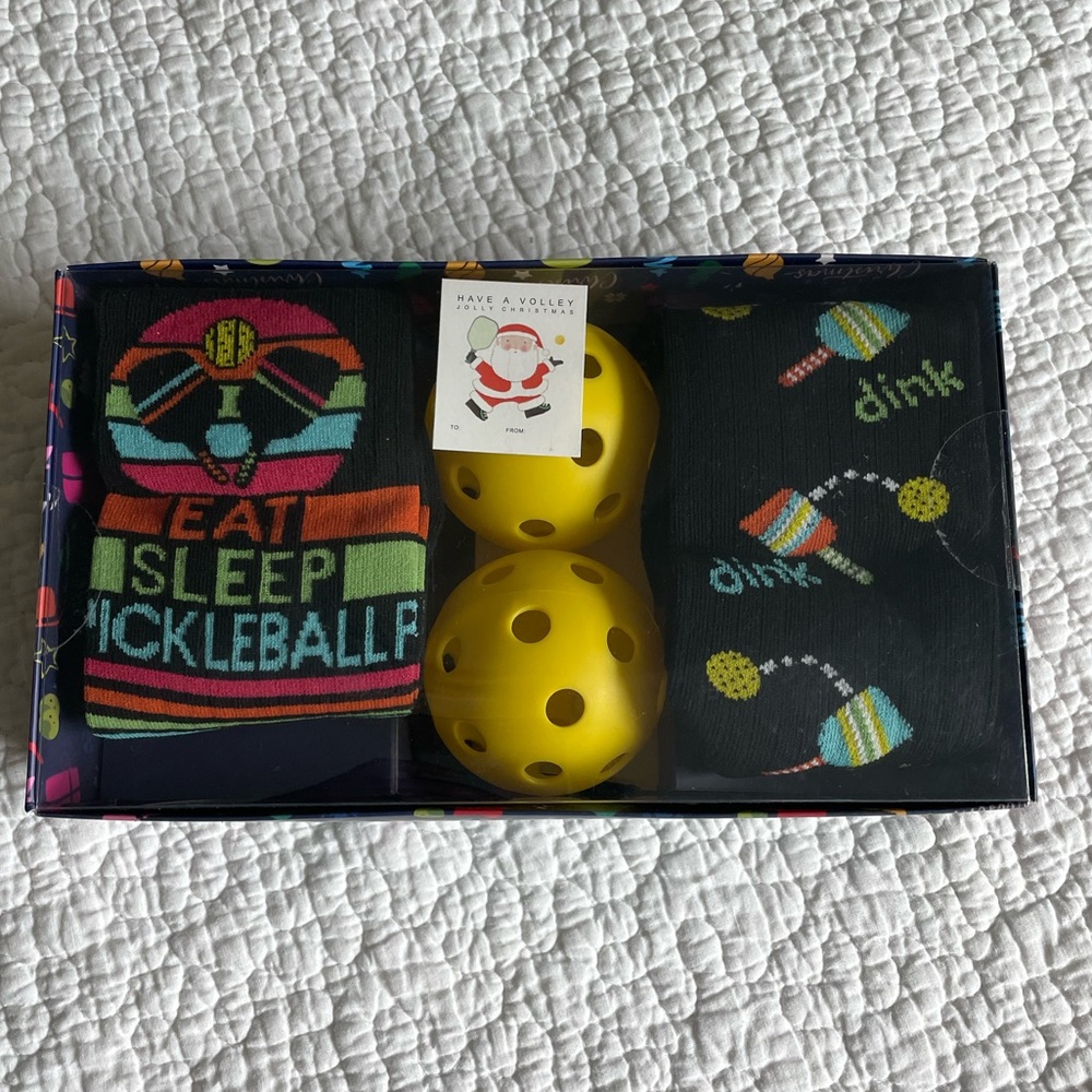 Pickleball Socks and Ball Christmas Gift Set